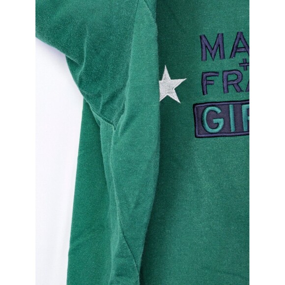 Vintage Marithe Francois Girbaud T Shirt Size L Green Embroidered Spellout Stars - Picture 8 of 15